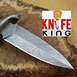 Asaz Damast Jagdmesser mit Lederscheide